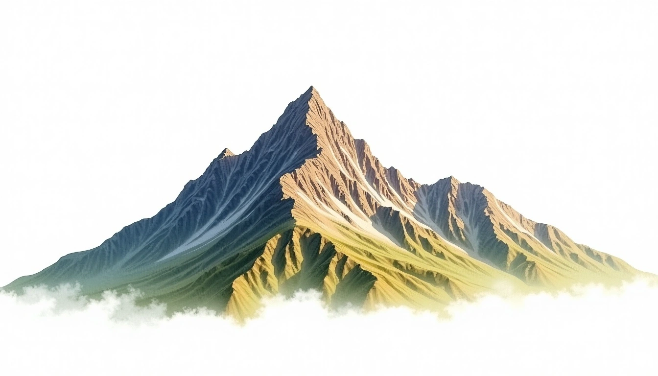 Pico Pan de Azucar — 4,640m — Venezuela — watercolor illustration