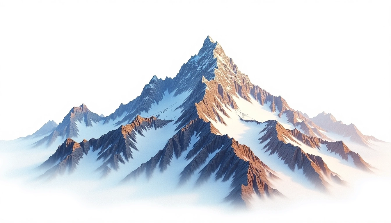 Pik Karl Marx — 6,723m — Tajikistan — watercolor illustration