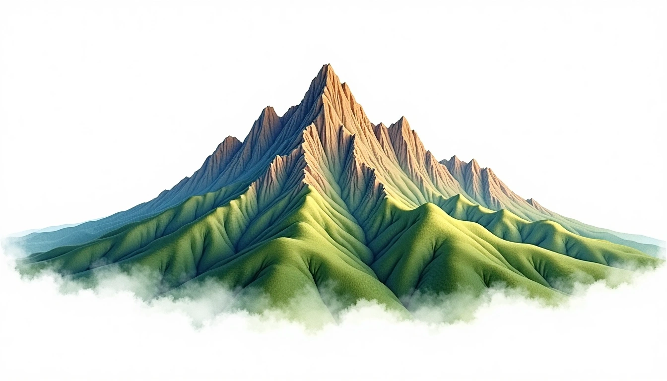 Pip Ivan — 2,028m — Ukraine — watercolor illustration