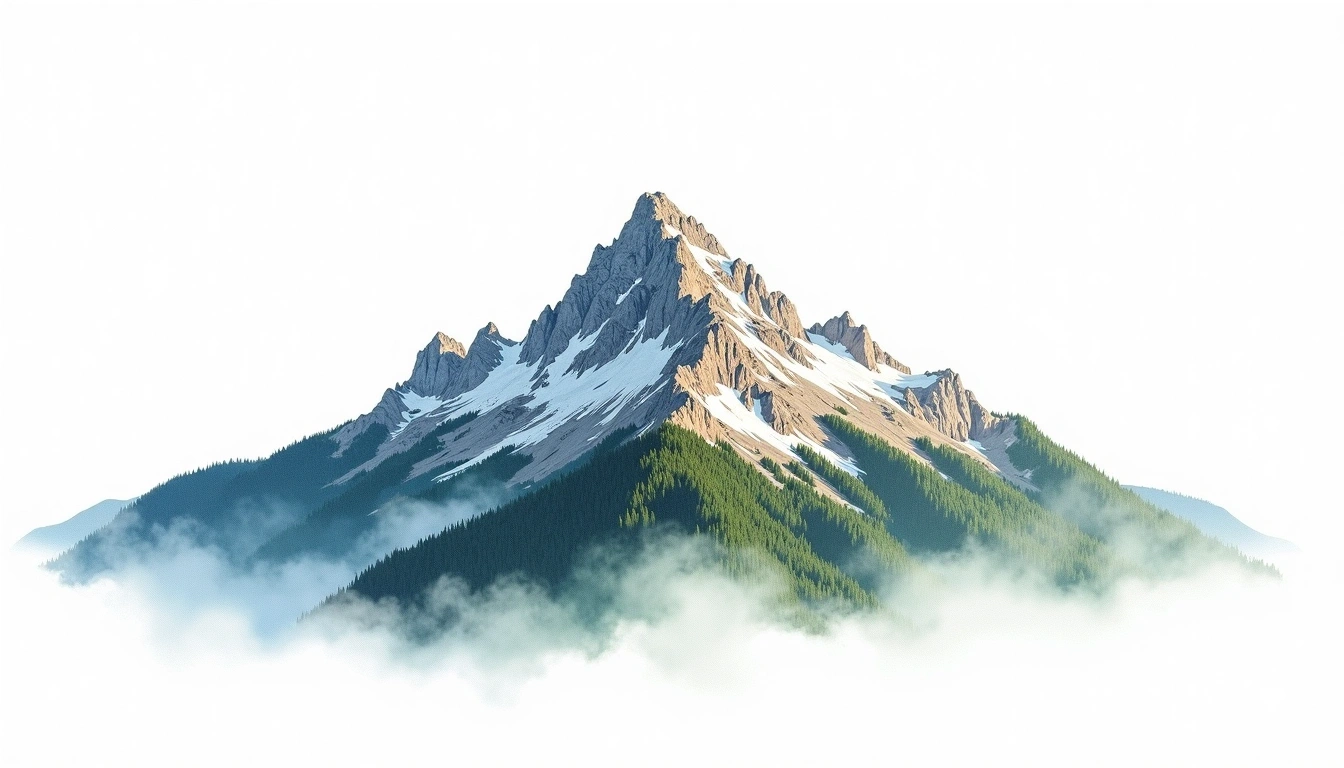 Pirin Vihren — 2,914m — Bulgaria — watercolor illustration