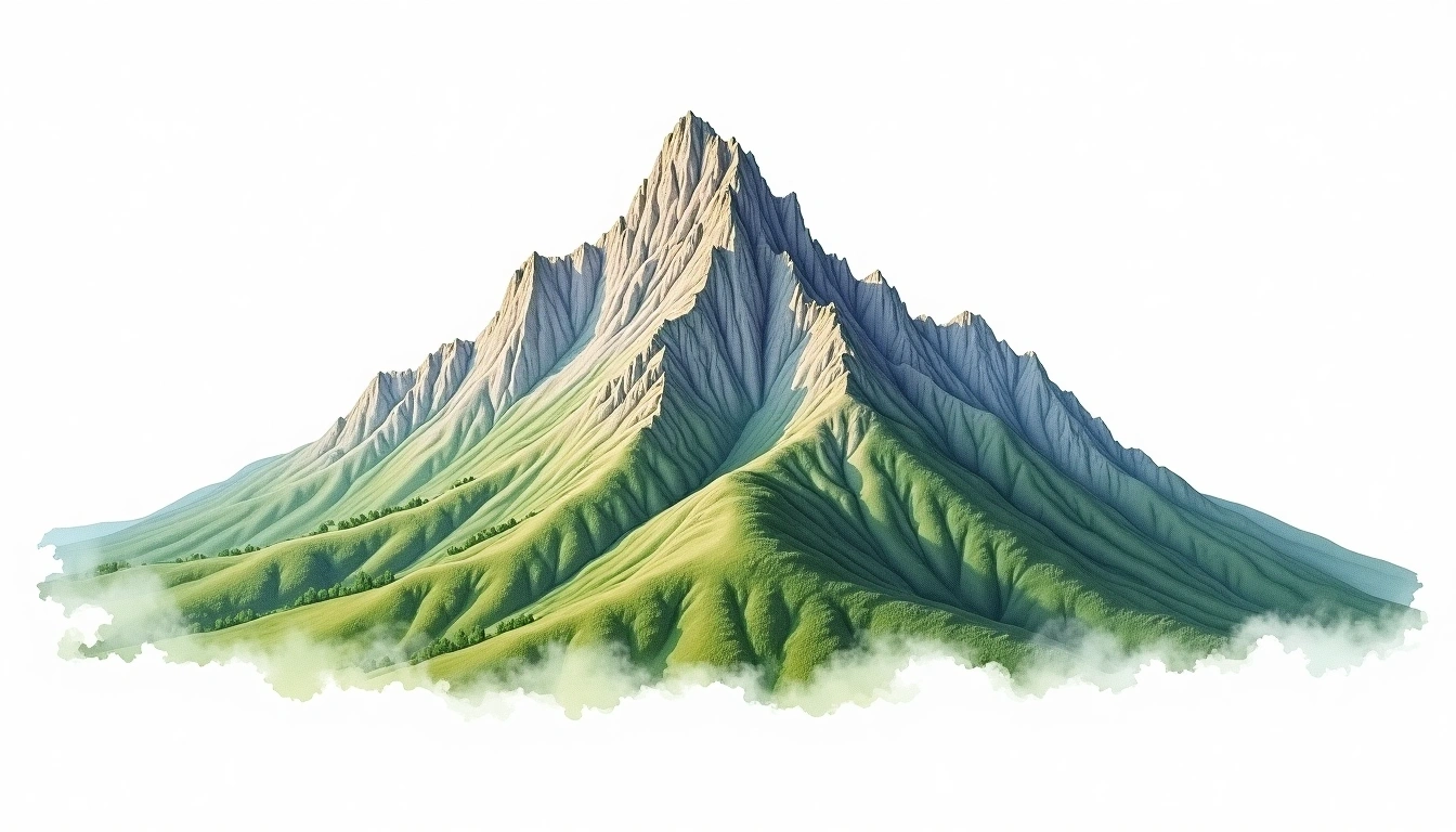 Pizzo d'Intermesoli — 2,635m — Italy — watercolor illustration