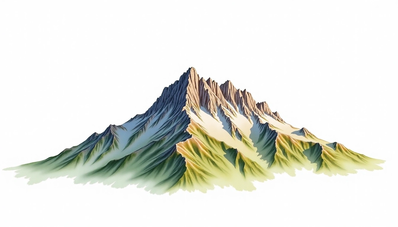 Pizzo Rotondo — 3,192m — Switzerland — watercolor illustration