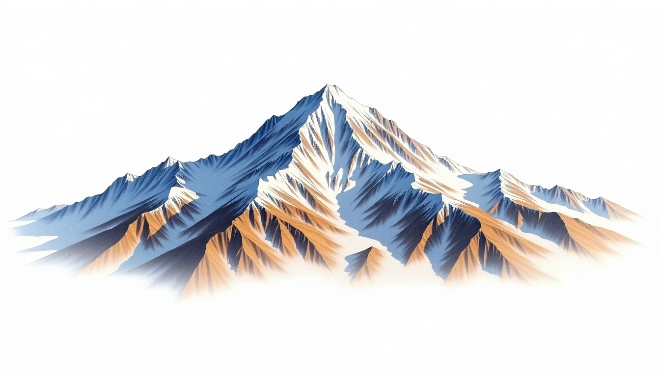 Pollux — 4,092m — Switzerland — watercolor illustration