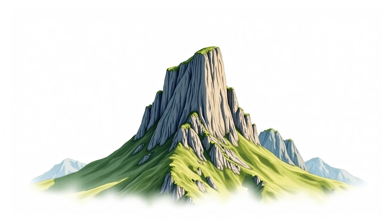 Preikestolen — 604m — Norway — watercolor illustration