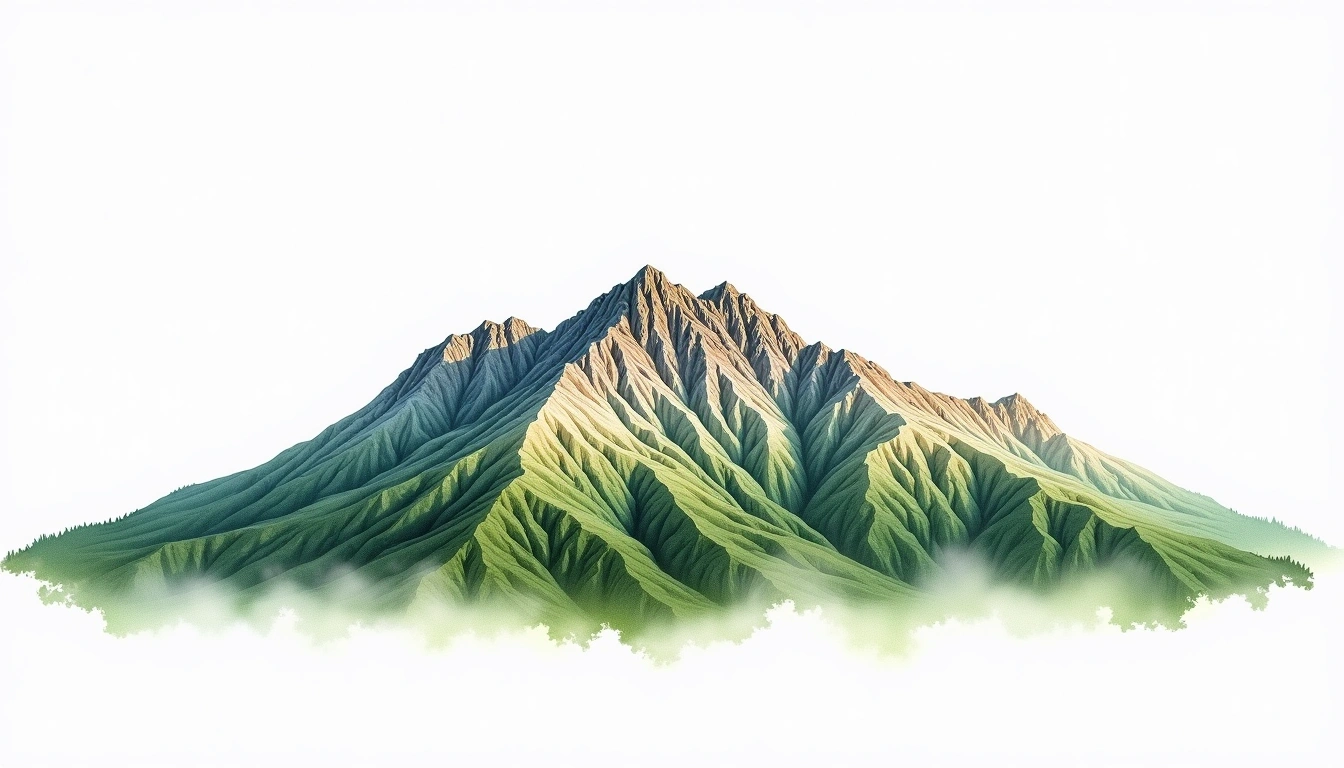 Prokletije Jezerca — 2,694m — Albania — watercolor illustration
