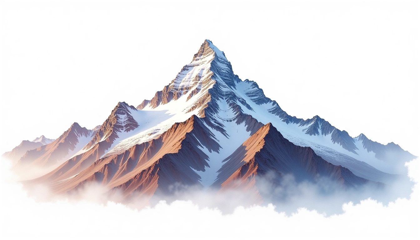 Pucahirca — 6,046m — Peru — watercolor illustration
