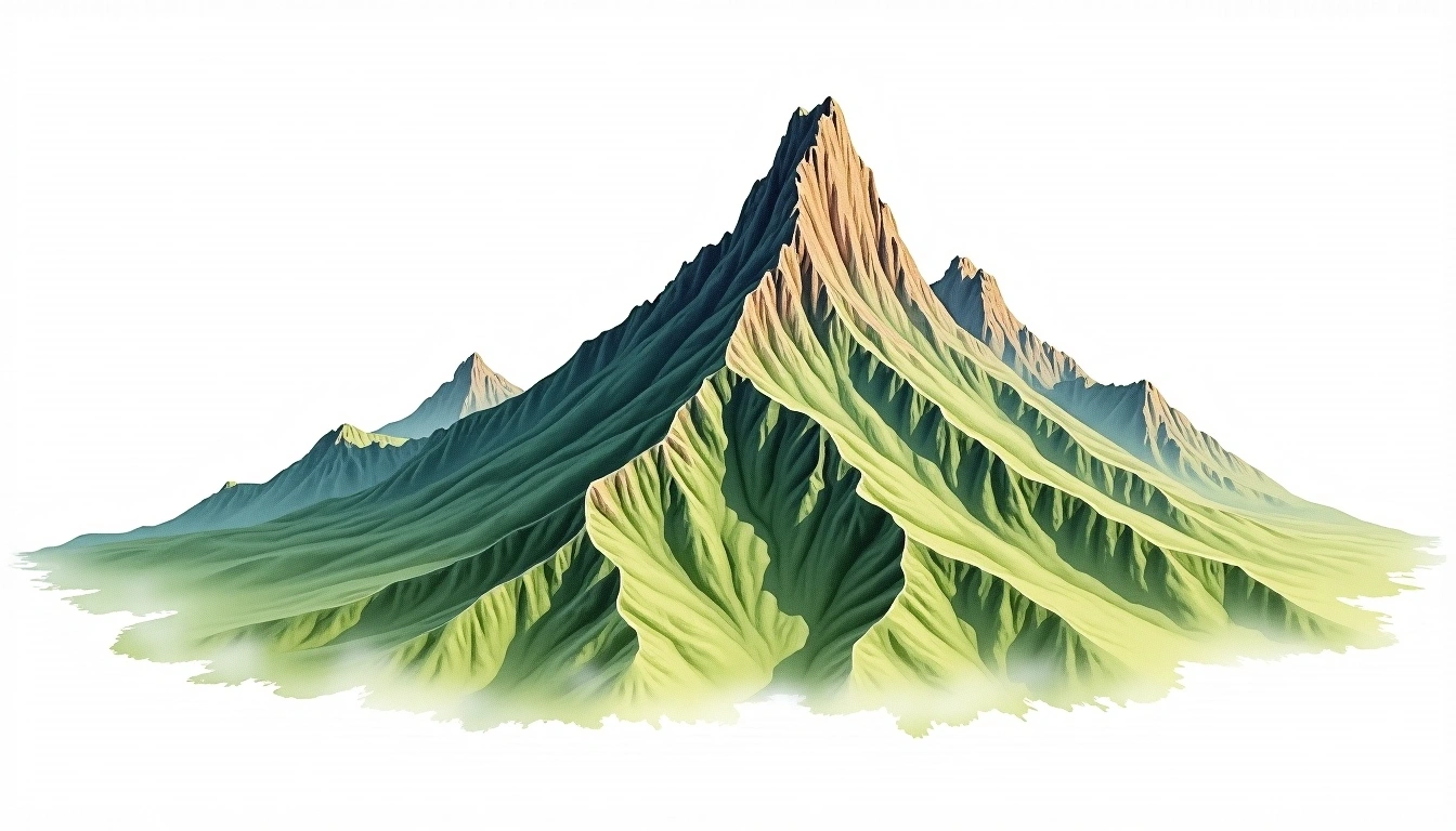 Puig Major — 1,436m — Spain — watercolor illustration