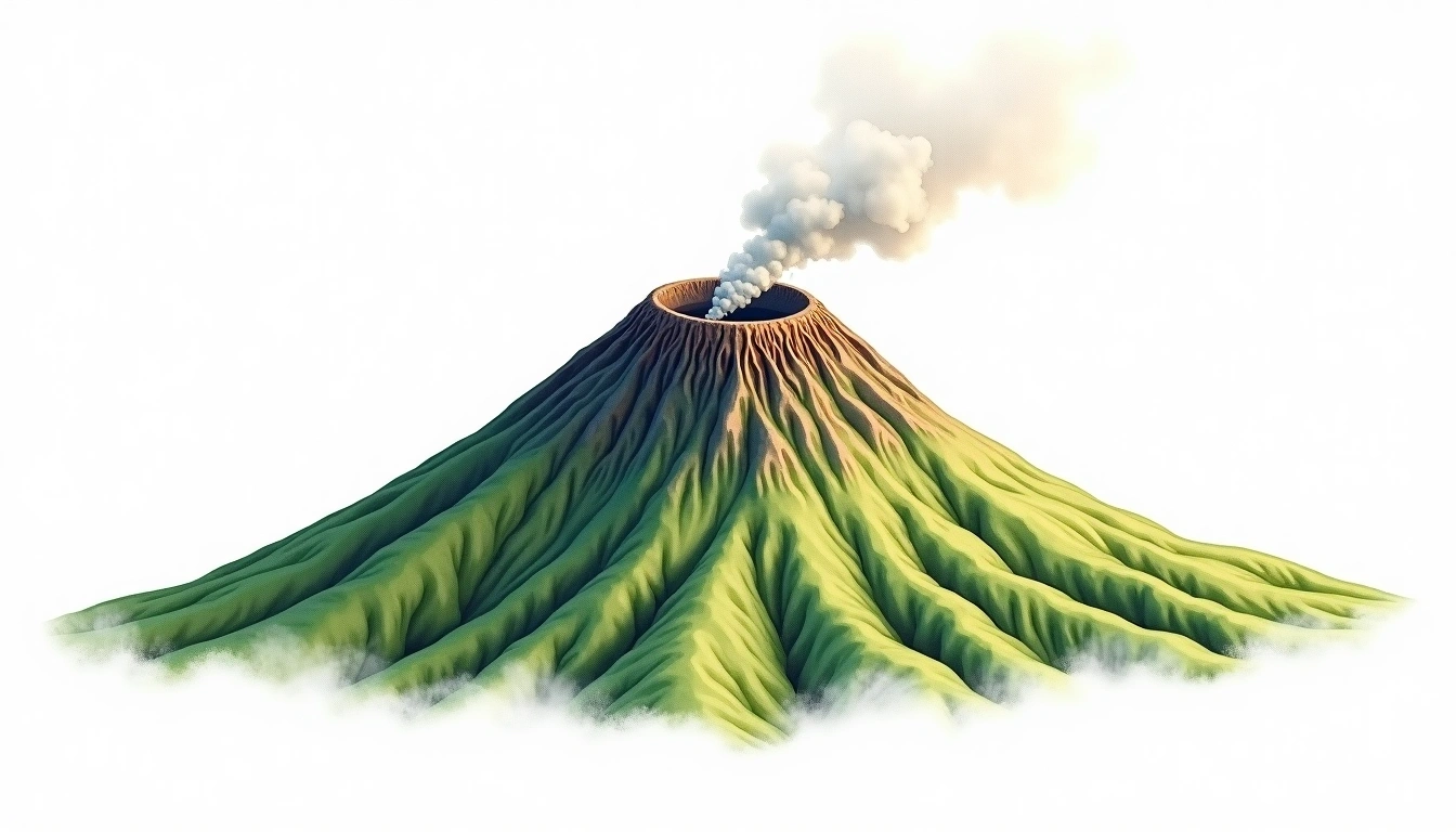 Puke — 1,447m — Samoa — watercolor illustration