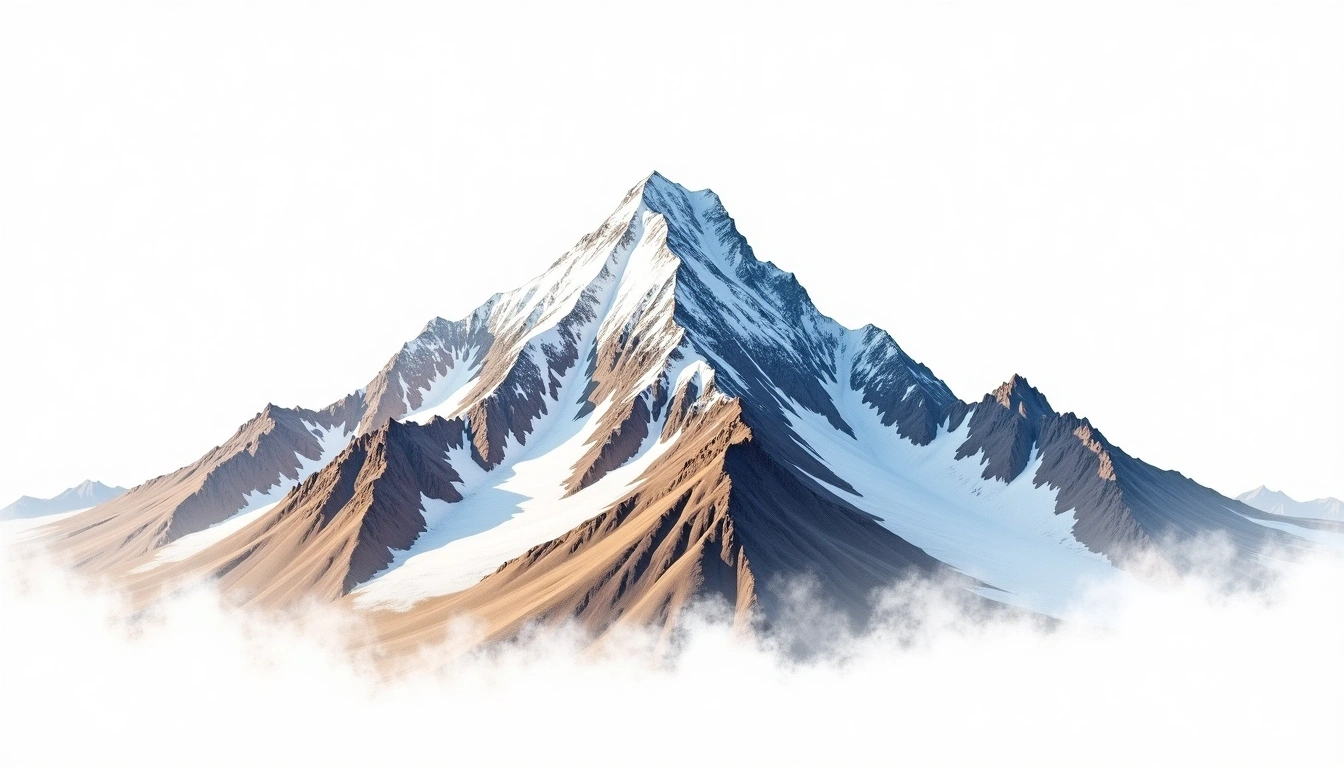 Pumasillo — 5,991m — Peru — watercolor illustration