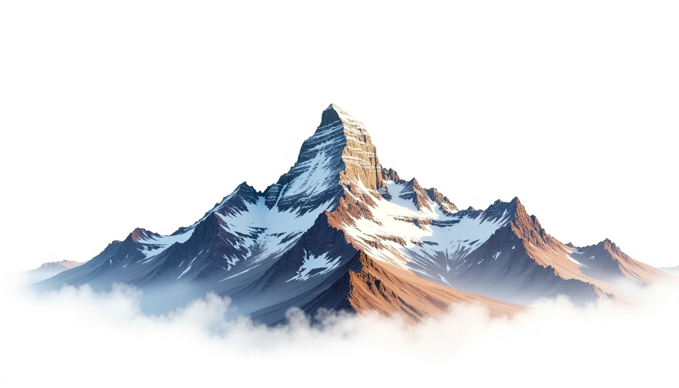 Pyramid Peak — 4,273m — United States — watercolor illustration
