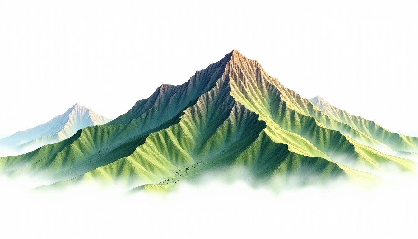 Qilai Zhushan Nanfeng — 3,358m — Taiwan — watercolor illustration