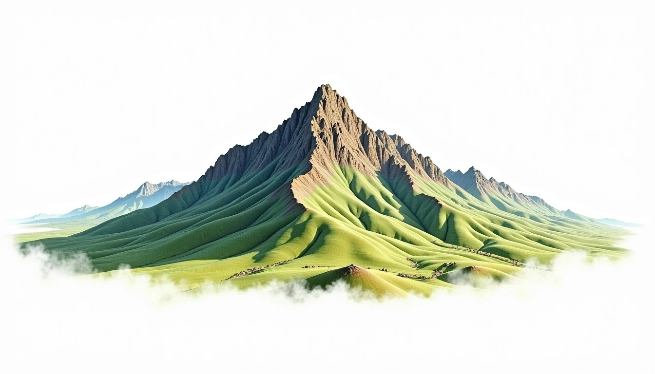 Qornet es Sawda — 3,088m — Lebanon — watercolor illustration