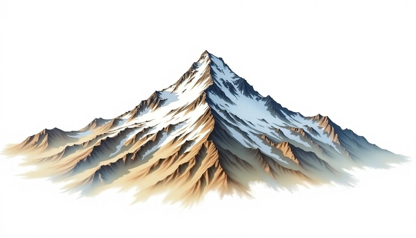 Quandary Peak — 4,348m — United States — watercolor illustration