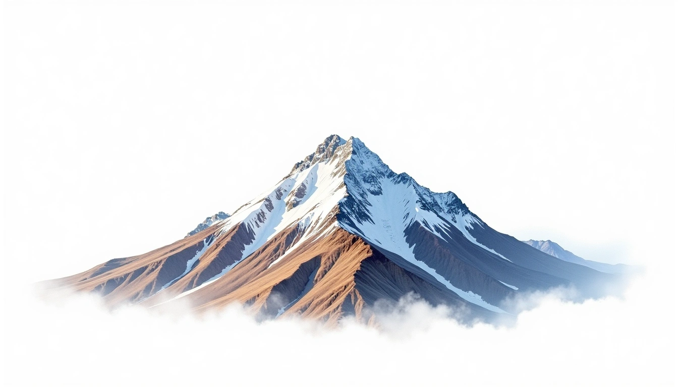 Quitaraju — 6,036m — Peru — watercolor illustration