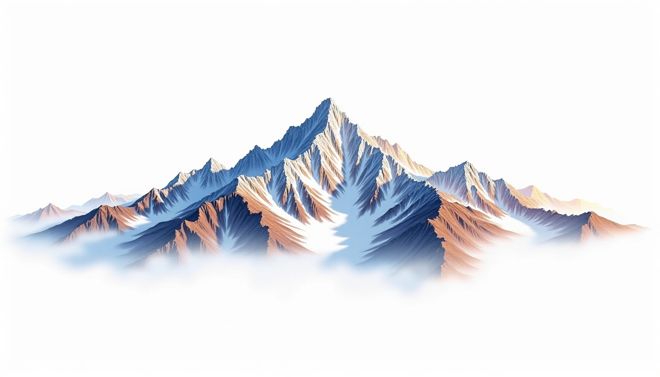 Rathong — 6,679m — Nepal — watercolor illustration
