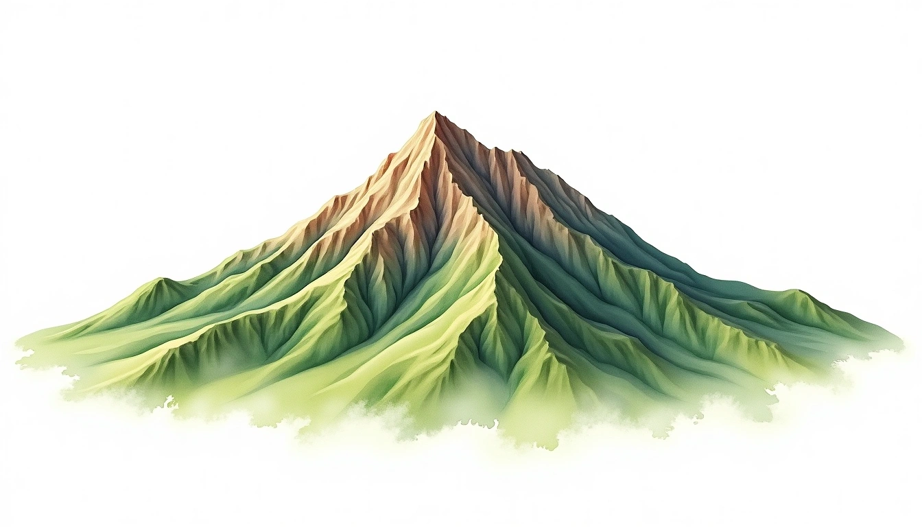 Red Pike — 755m — United Kingdom — watercolor illustration