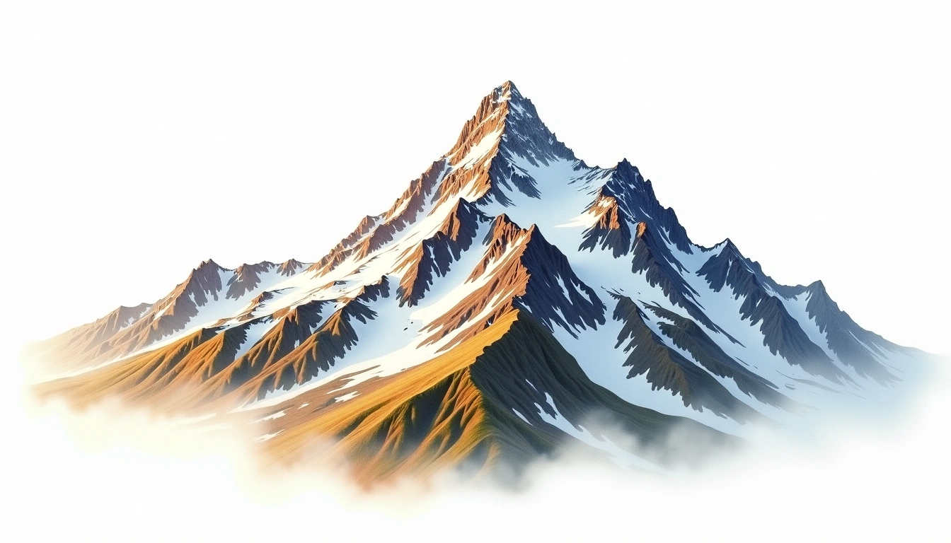 Redcloud Peak — 4,278m — United States — watercolor illustration