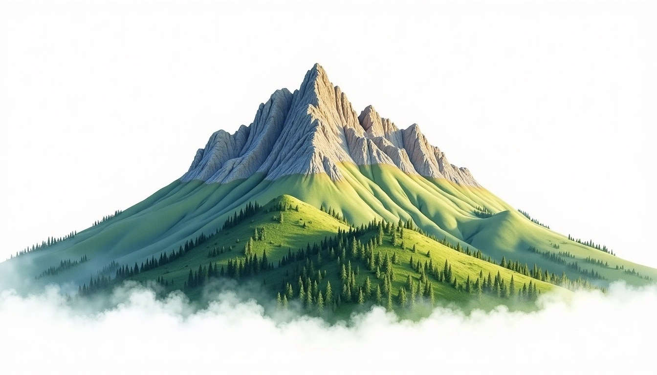 Retezat — 2,482m — Romania — watercolor illustration