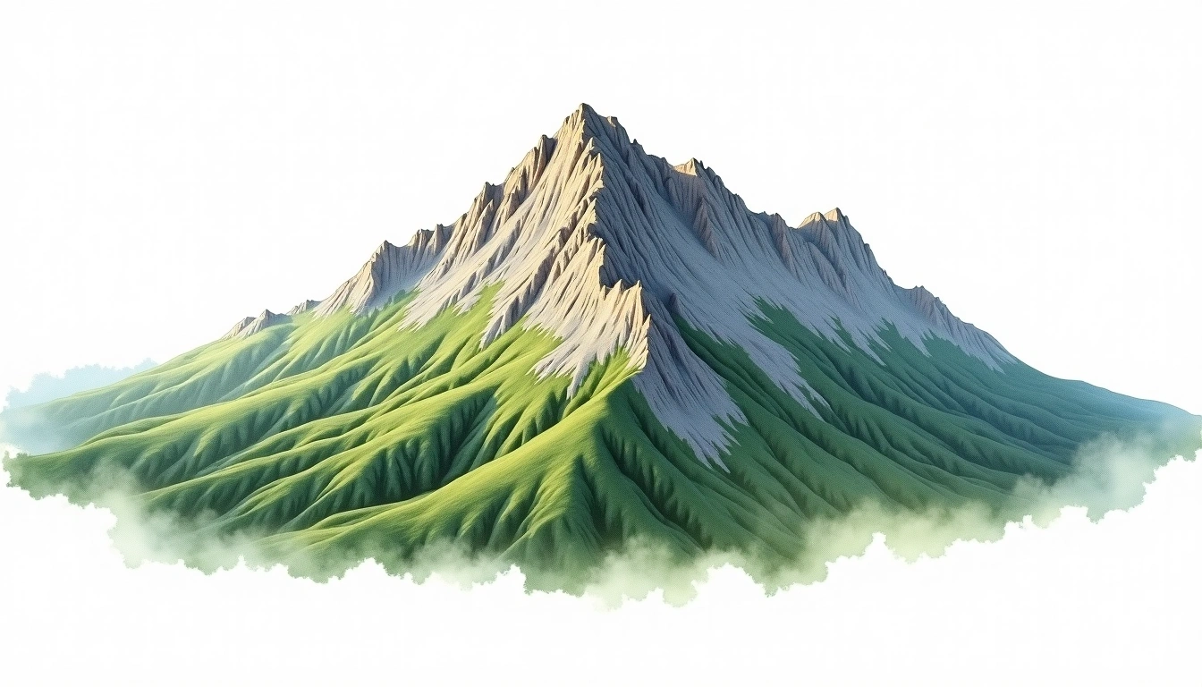 Rigi — 1,798m — Switzerland — watercolor illustration