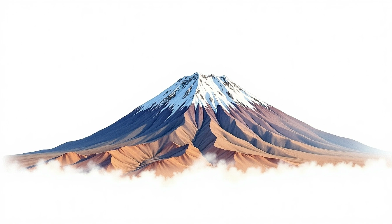 Ritacuba Blanco — 5,410m — Colombia — watercolor illustration