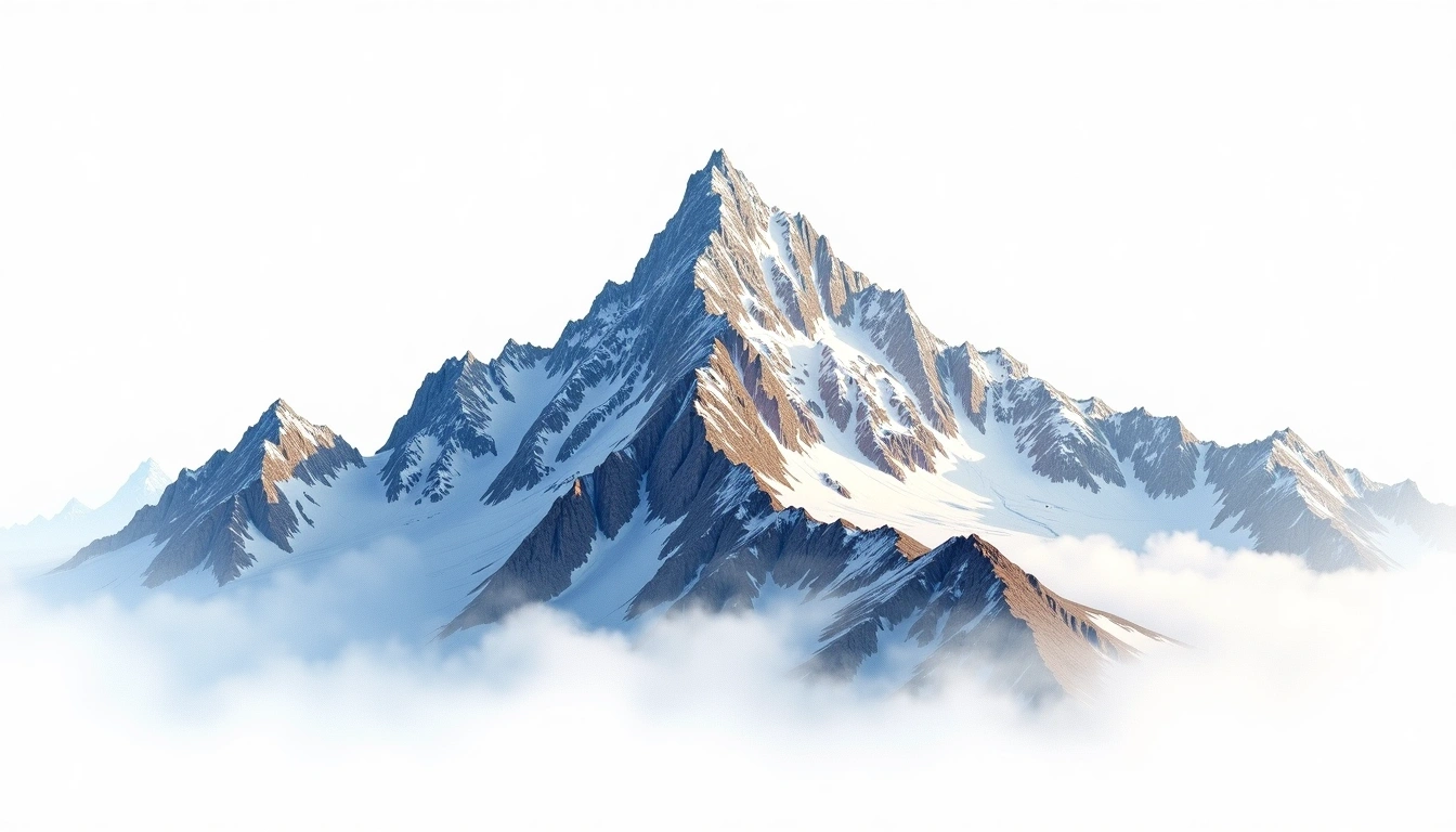 Roc Noir — 7,485m — Nepal — watercolor illustration