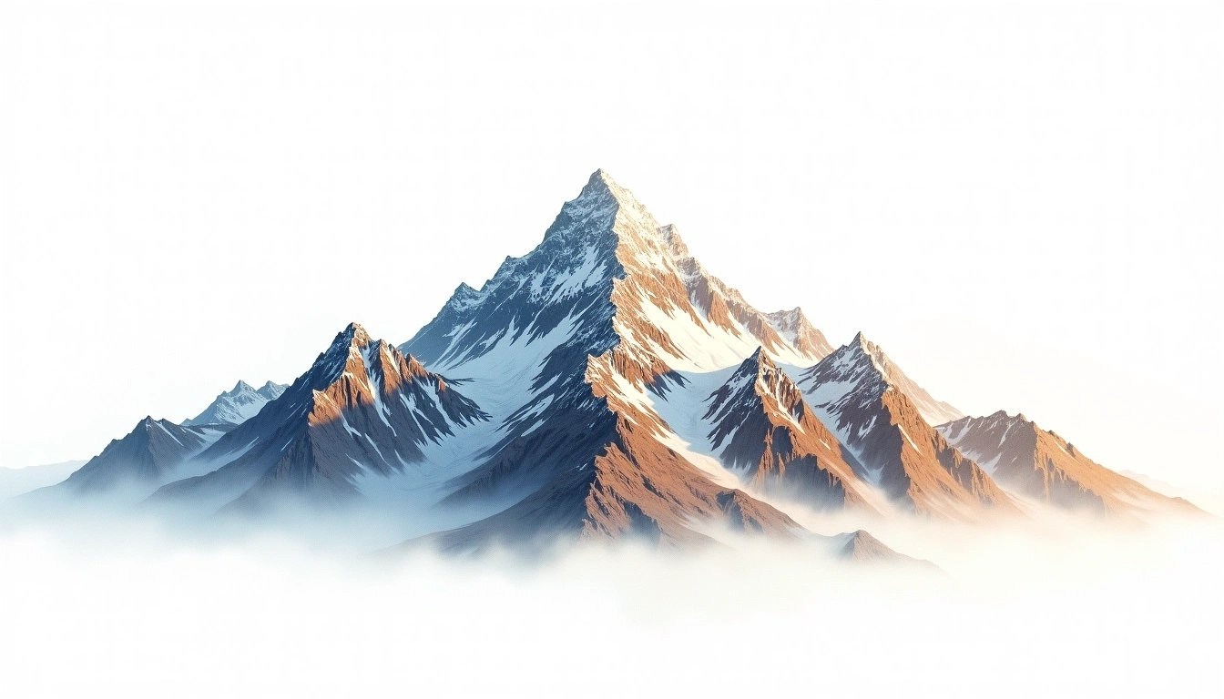 Rolling Mountain — 4,261m — United States — watercolor illustration