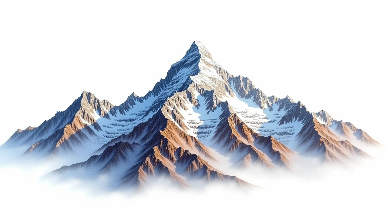 Rolwaling Kang — 6,664m — Nepal — watercolor illustration