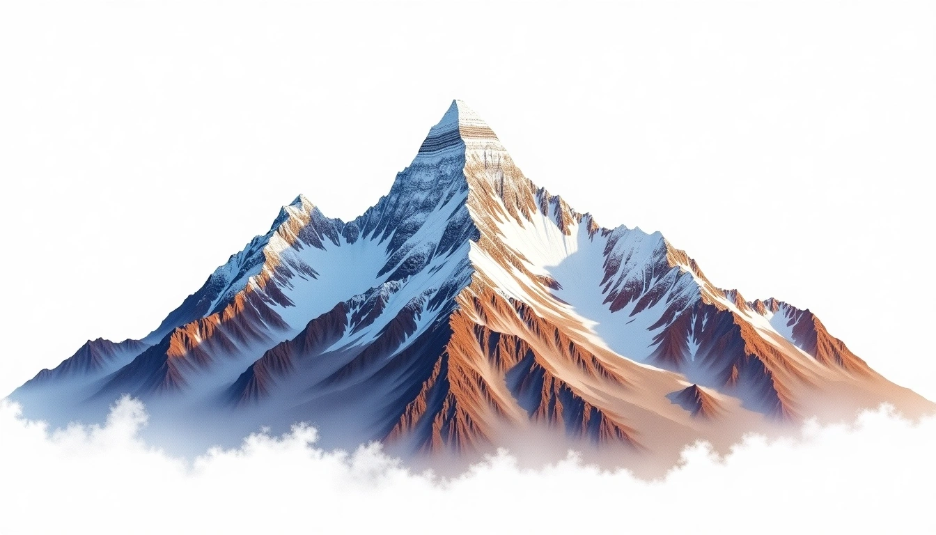 Zhumulangma North Face — 5,243m — China — watercolor illustration