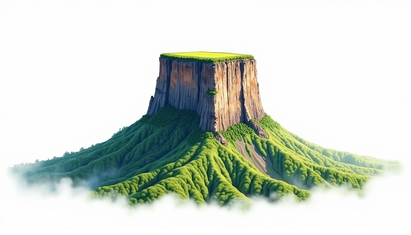 Roraima — 2,810m — Venezuela — watercolor illustration