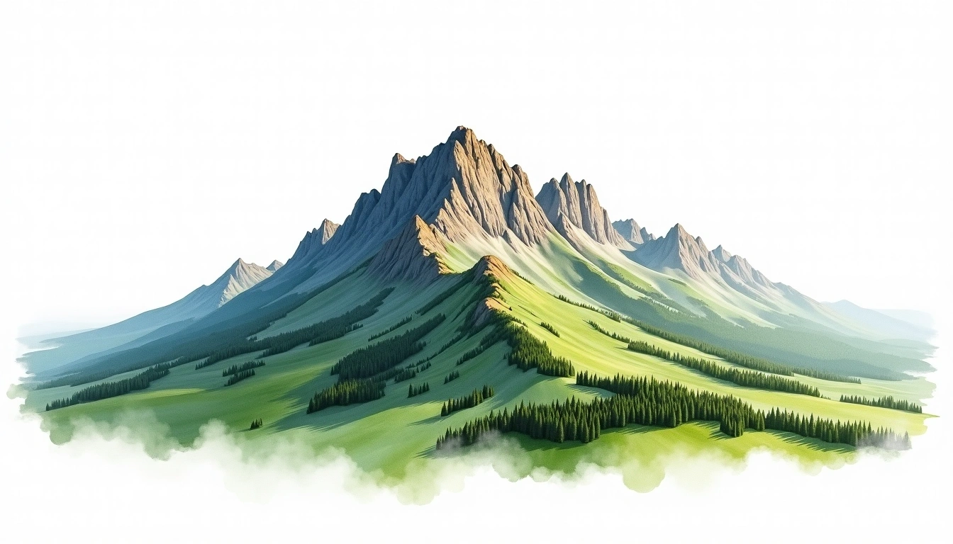 Rysy South — 2,503m — Slovakia — watercolor illustration