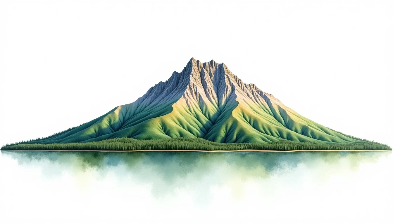 Rysy — 2,499m — Poland — watercolor illustration