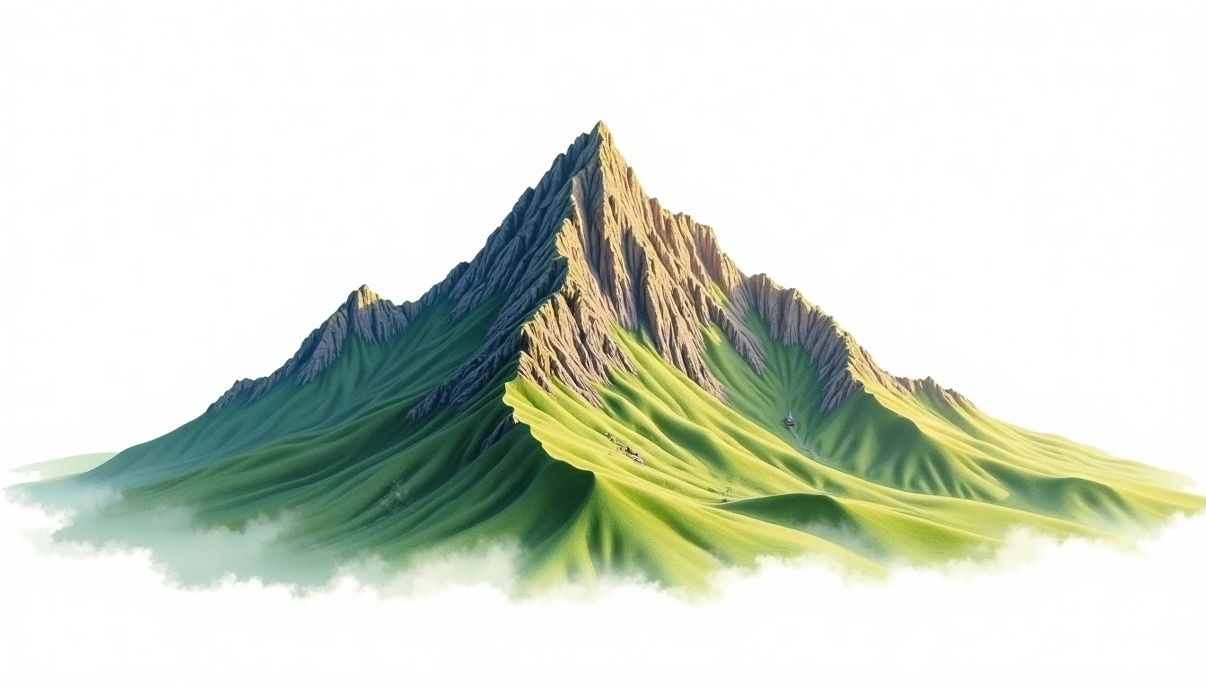 Saddleback Mountain — 1,391m — United States — watercolor illustration