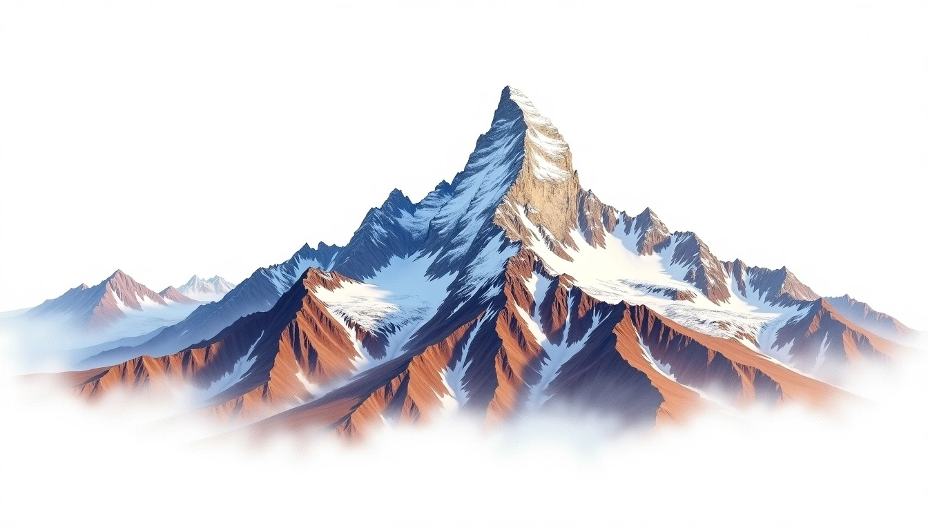 Salcantay — 6,271m — Peru — watercolor illustration
