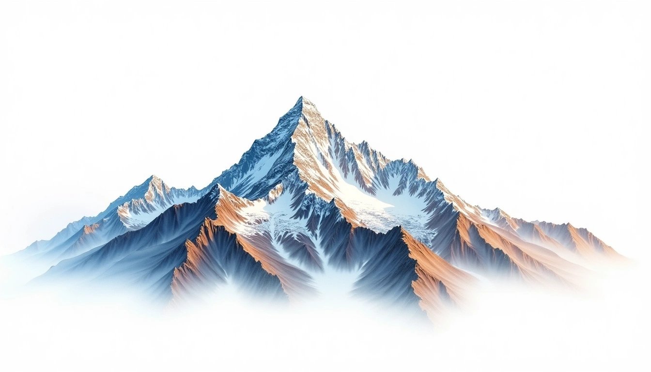 Saltoro Kangri — 7,742m — Pakistan — watercolor illustration