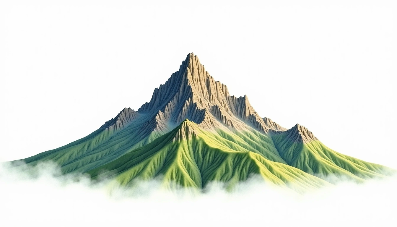 Santanoni Peak — 1,404m — United States — watercolor illustration