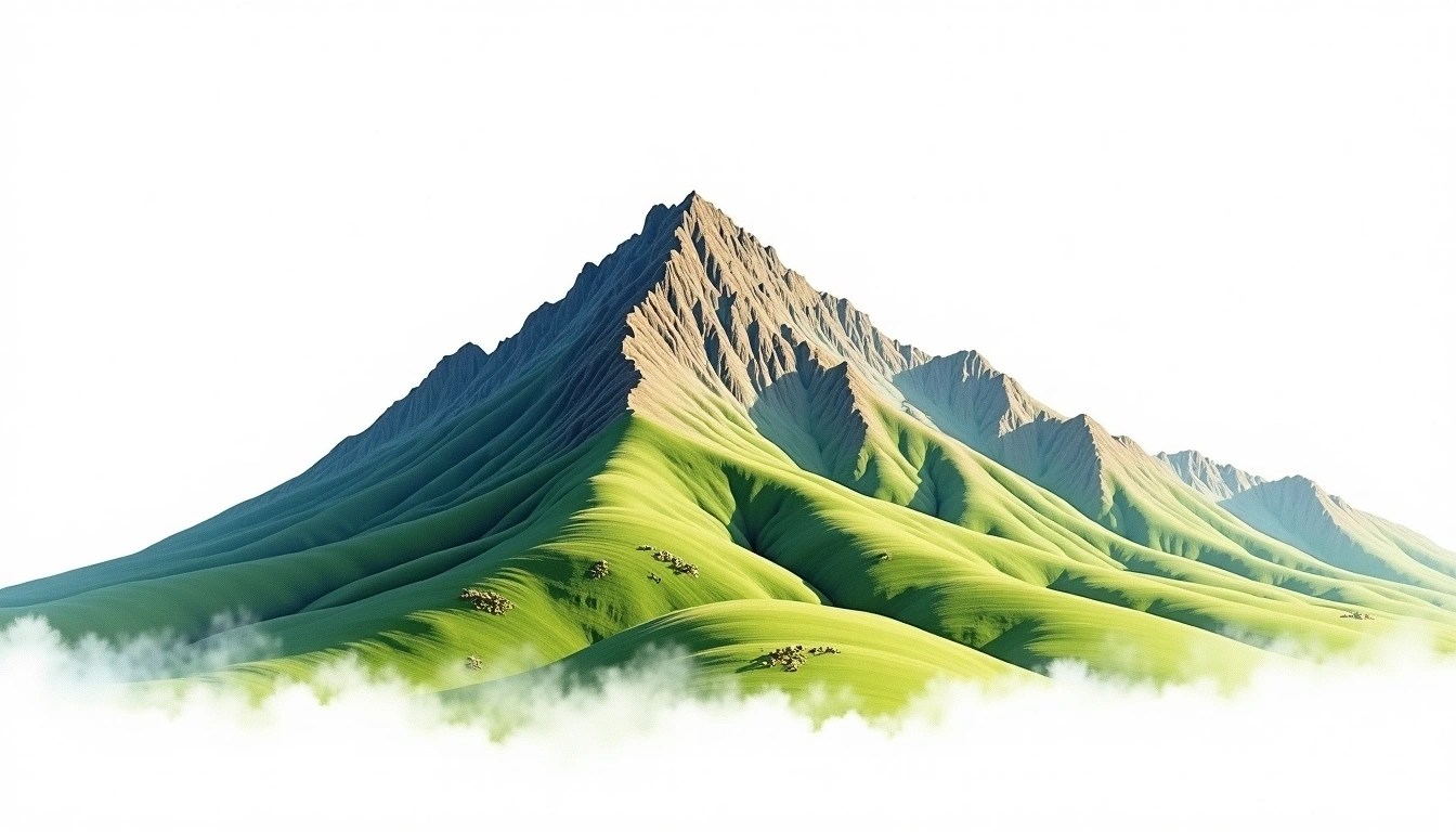 Saramati India — 3,826m — India — watercolor illustration