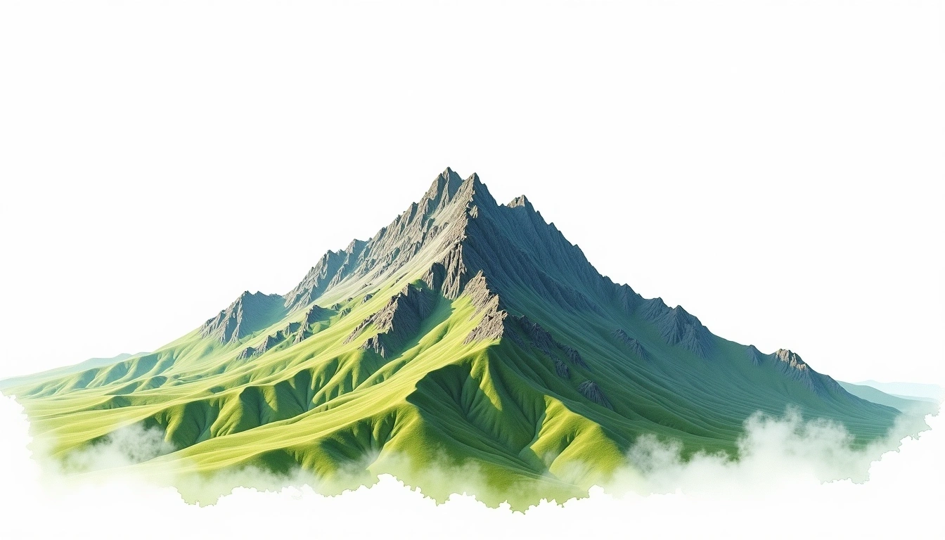 Saramati — 3,826m — Myanmar — watercolor illustration