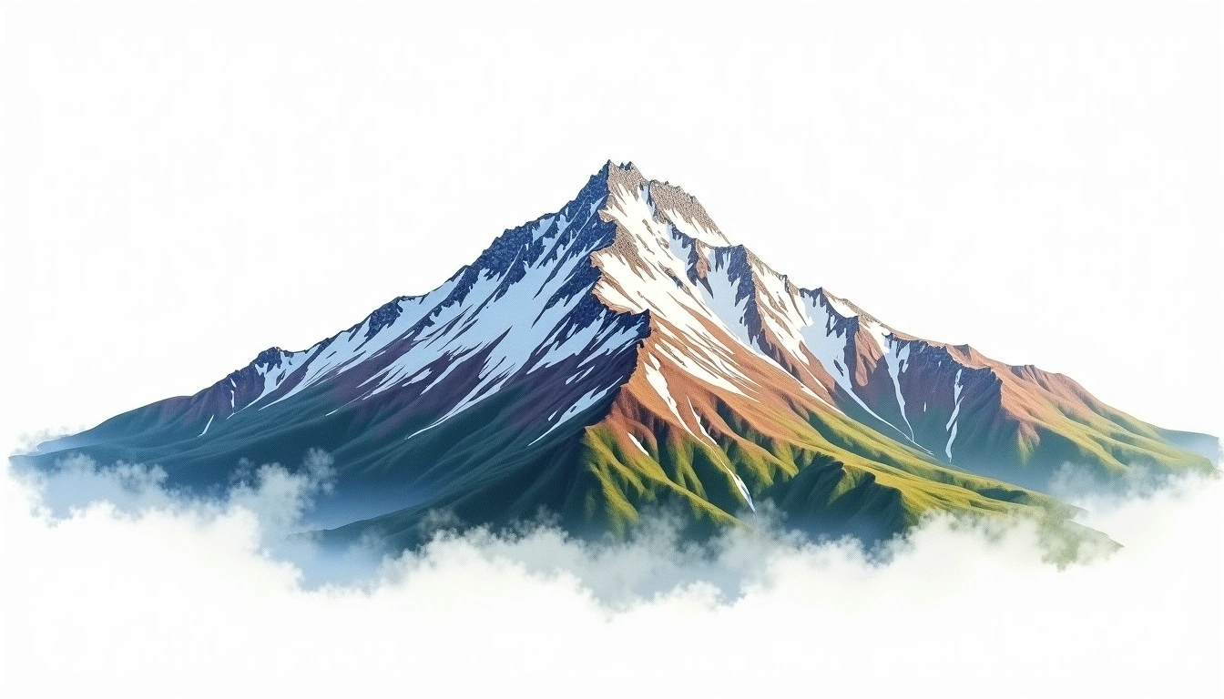Sarektjakkha — 2,089m — Sweden — watercolor illustration