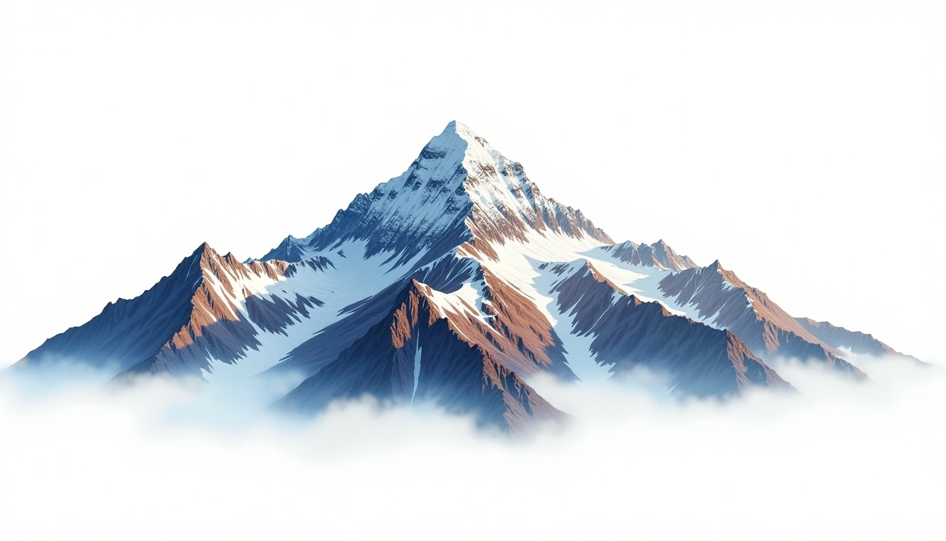 Satopanth — 7,075m — India — watercolor illustration