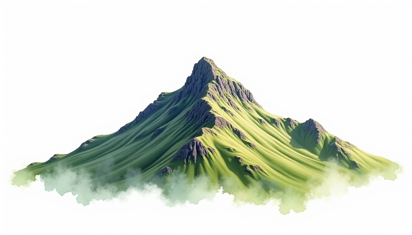 Scafell Pike — 978m — United Kingdom — watercolor illustration