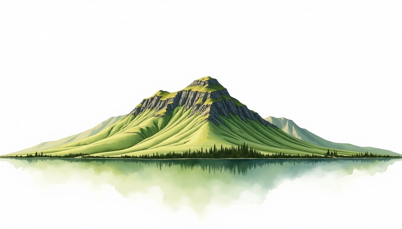 Schiehallion — 1,083m — United Kingdom — watercolor illustration