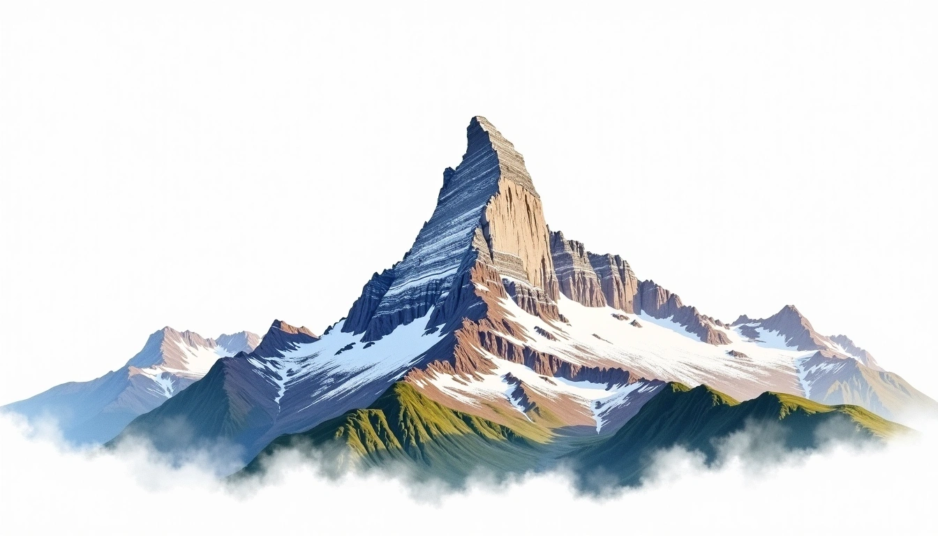 Schilthorn — 2,970m — Switzerland — watercolor illustration
