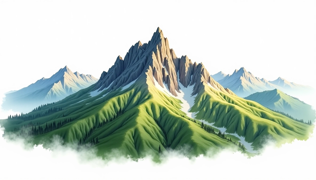 Schneeberg Austria — 2,076m — Austria — watercolor illustration