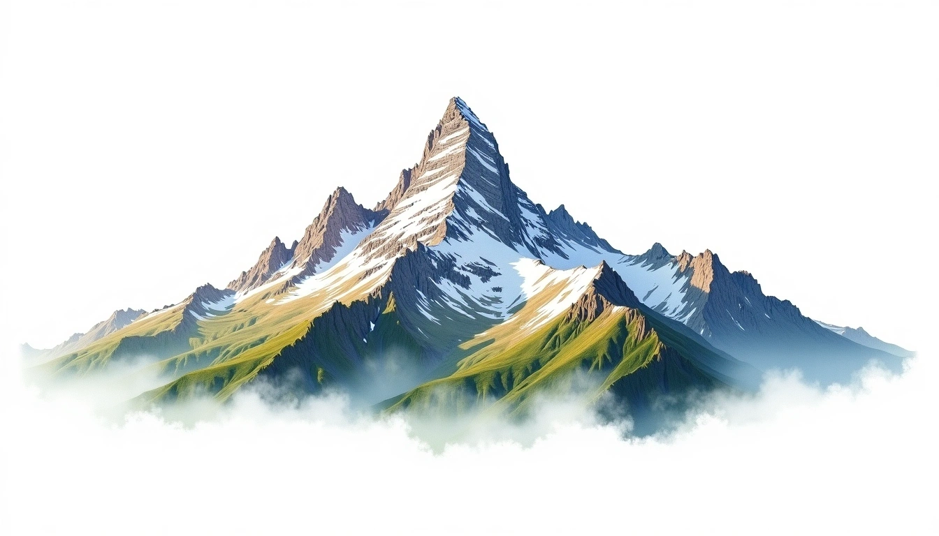 Schrankogel — 3,497m — Austria — watercolor illustration