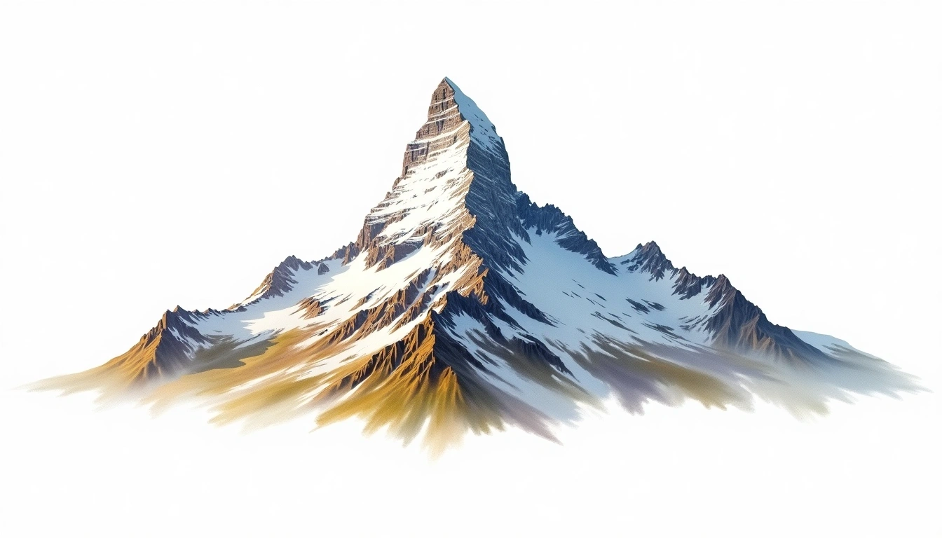 Schwarzhorn — 4,322m — Italy — watercolor illustration