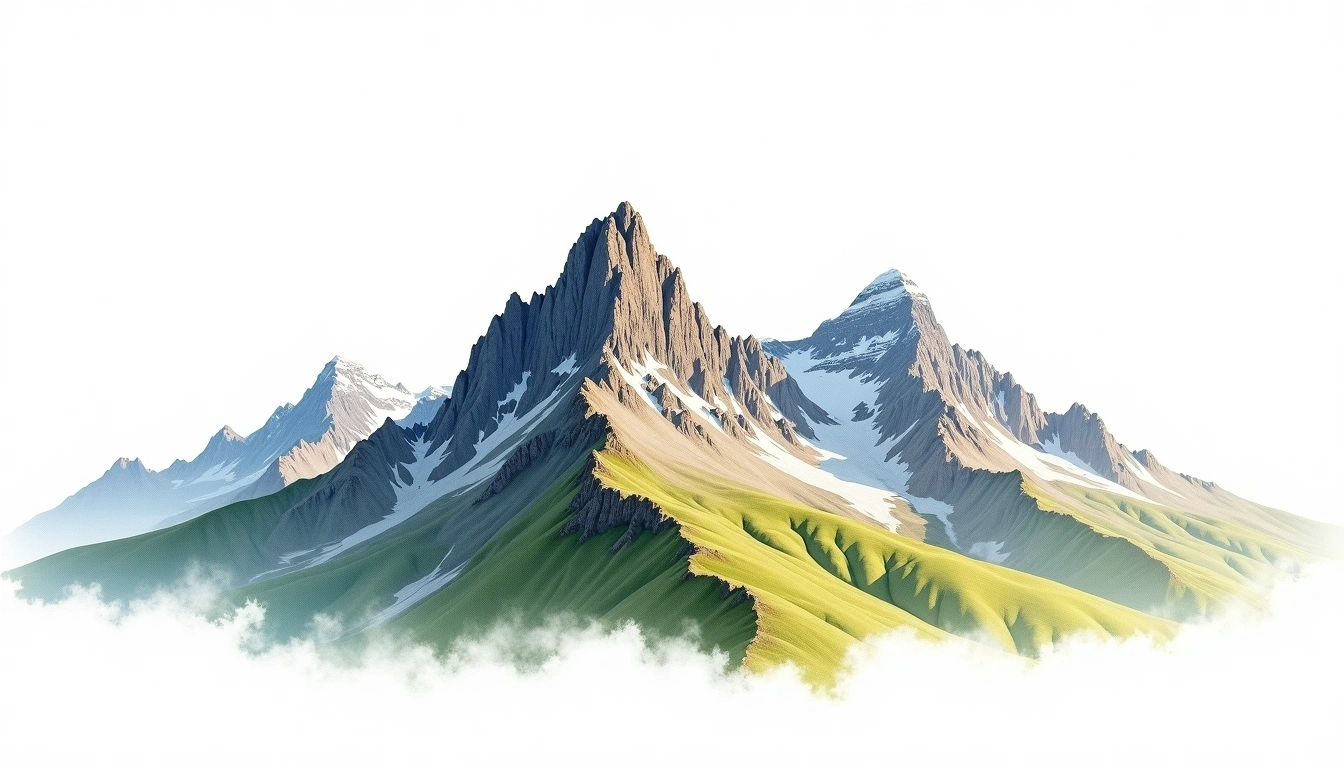 Sella Group — 3,152m — Italy — watercolor illustration