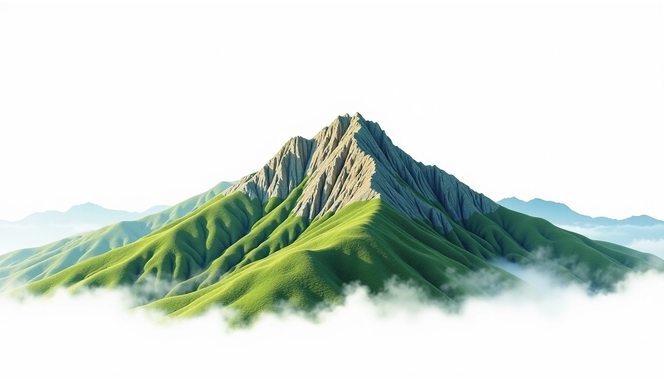 Seoraksan — 1,708m — South Korea — watercolor illustration