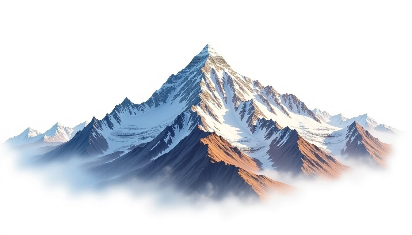 Sepu Kangri — 6,956m — China — watercolor illustration