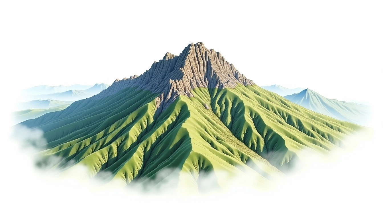 Serra da Estrela — 1,993m — Portugal — watercolor illustration