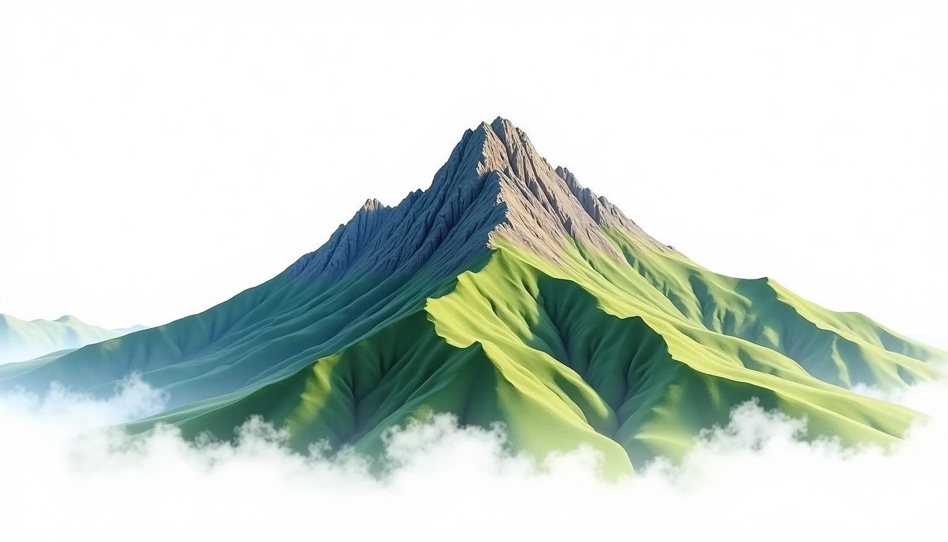 Shuan Shan — 3,168m — Taiwan — watercolor illustration